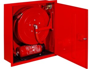 Hydrant DN 25 z wężem 20mb. WNĘKOWY z miejscem na gaśnicę pod hydrantem