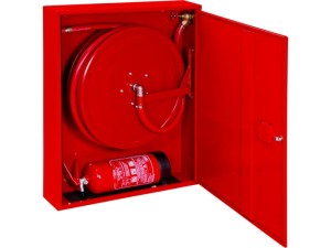 Hydrant DN 25 z wężem 30mb. ZAWIESZANY SMUKŁY z mejscem na gaśnicę pod hydrantem