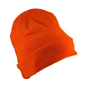 Czapka ocieplana dziana ORANGE