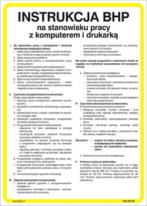 Instrukcja BHP na stanowisku pracy z komputerem i drukarką